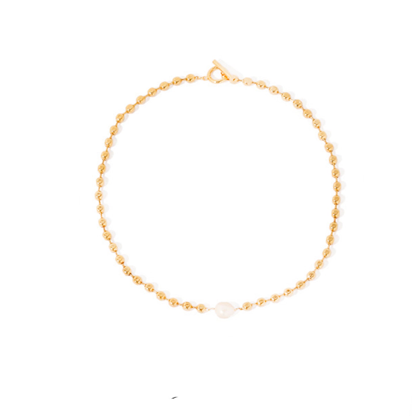 Baroque Freshwater Pearl Gold Necklace