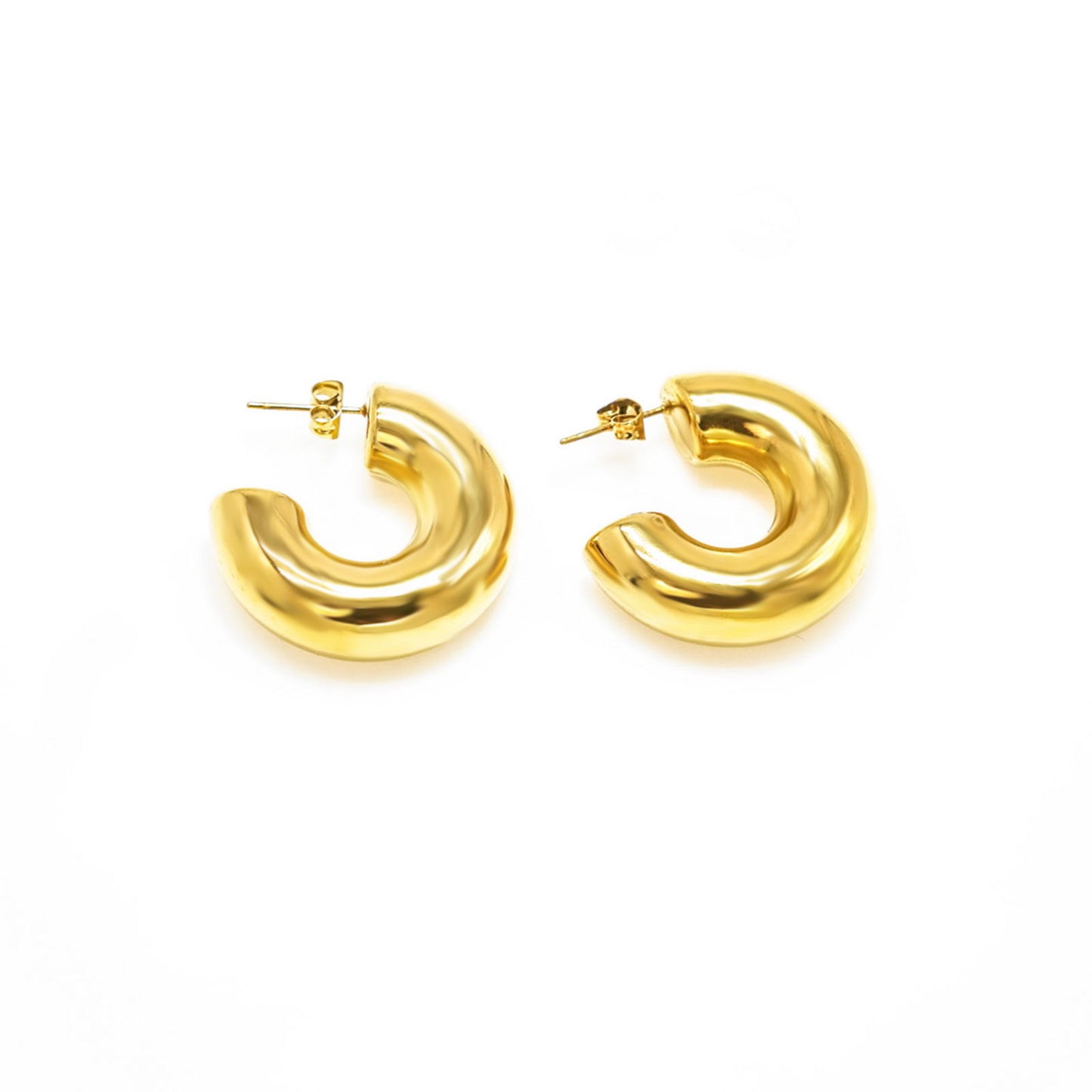 Crescent Gold Earrings