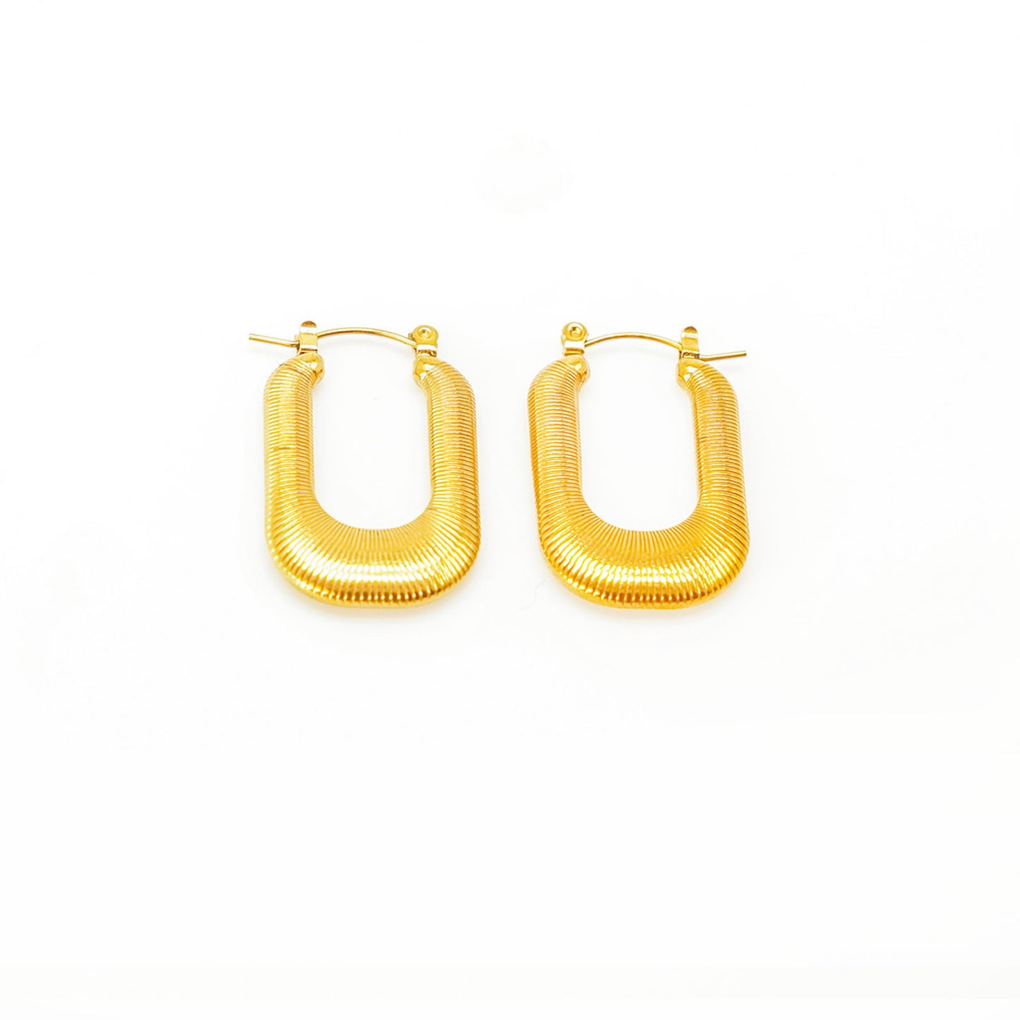 U- Shaped Hoop Earrings