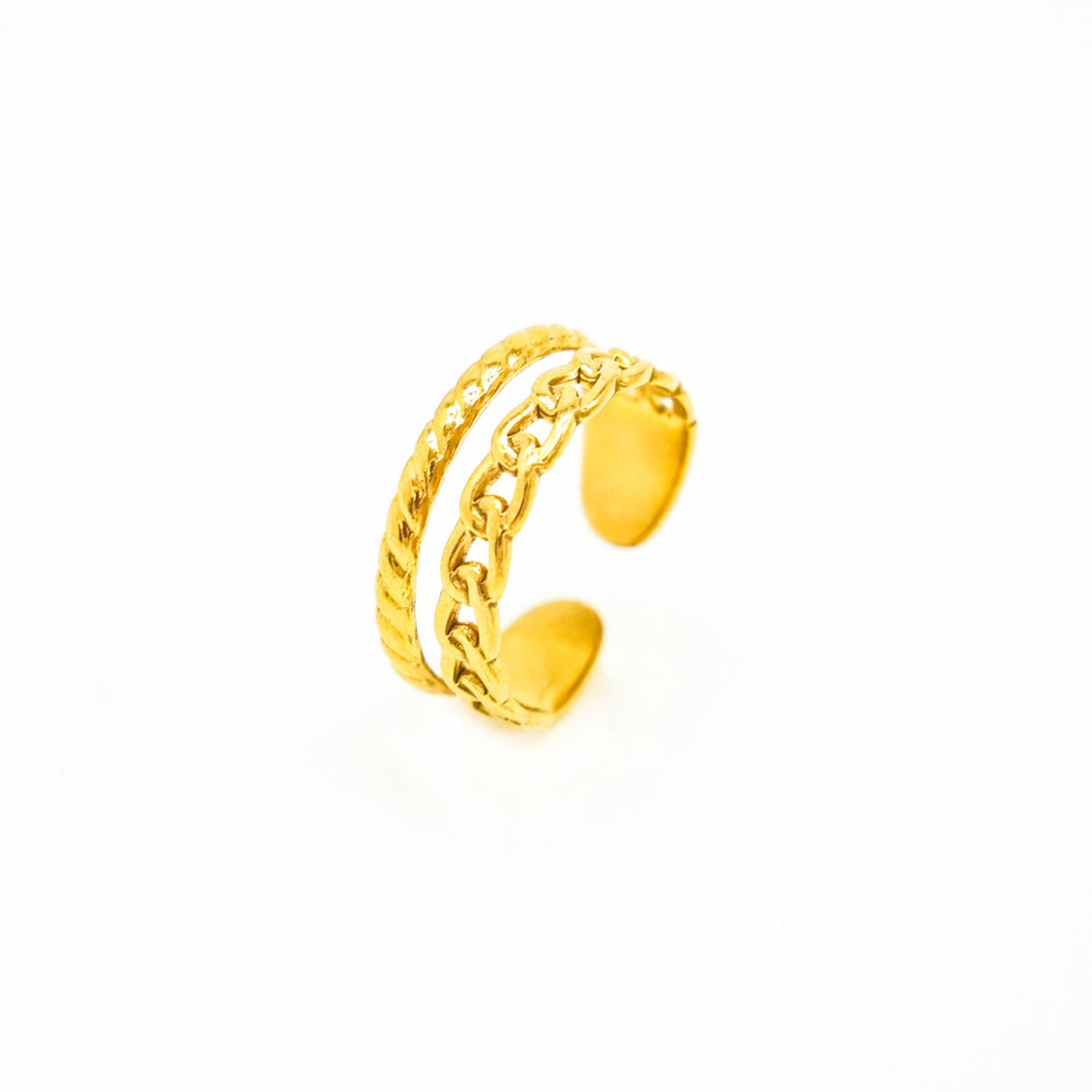 Layer Chain Gold Ring