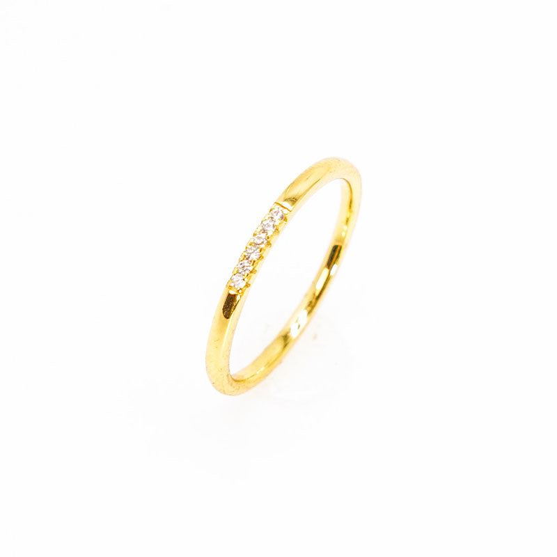 Petite Cubic Zirconia Gold Ring