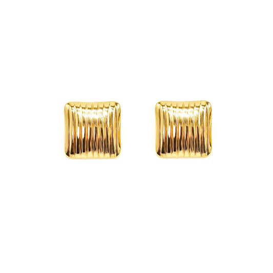 Classic Stripes Gold Earrings