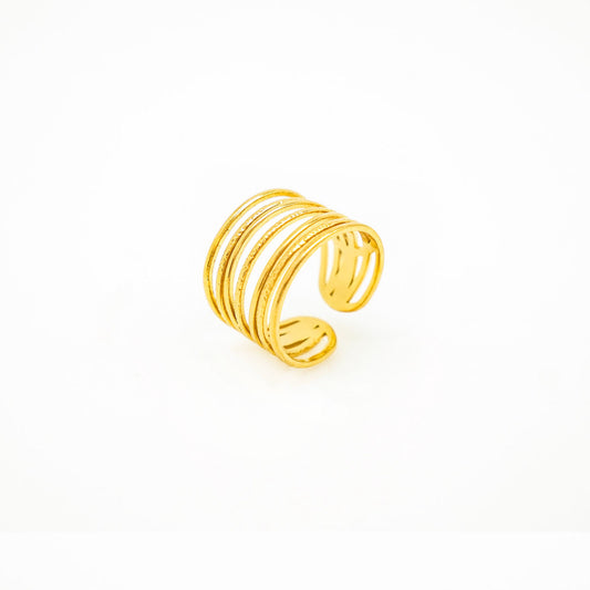 Pit Pattern Gold Ring Jewelry