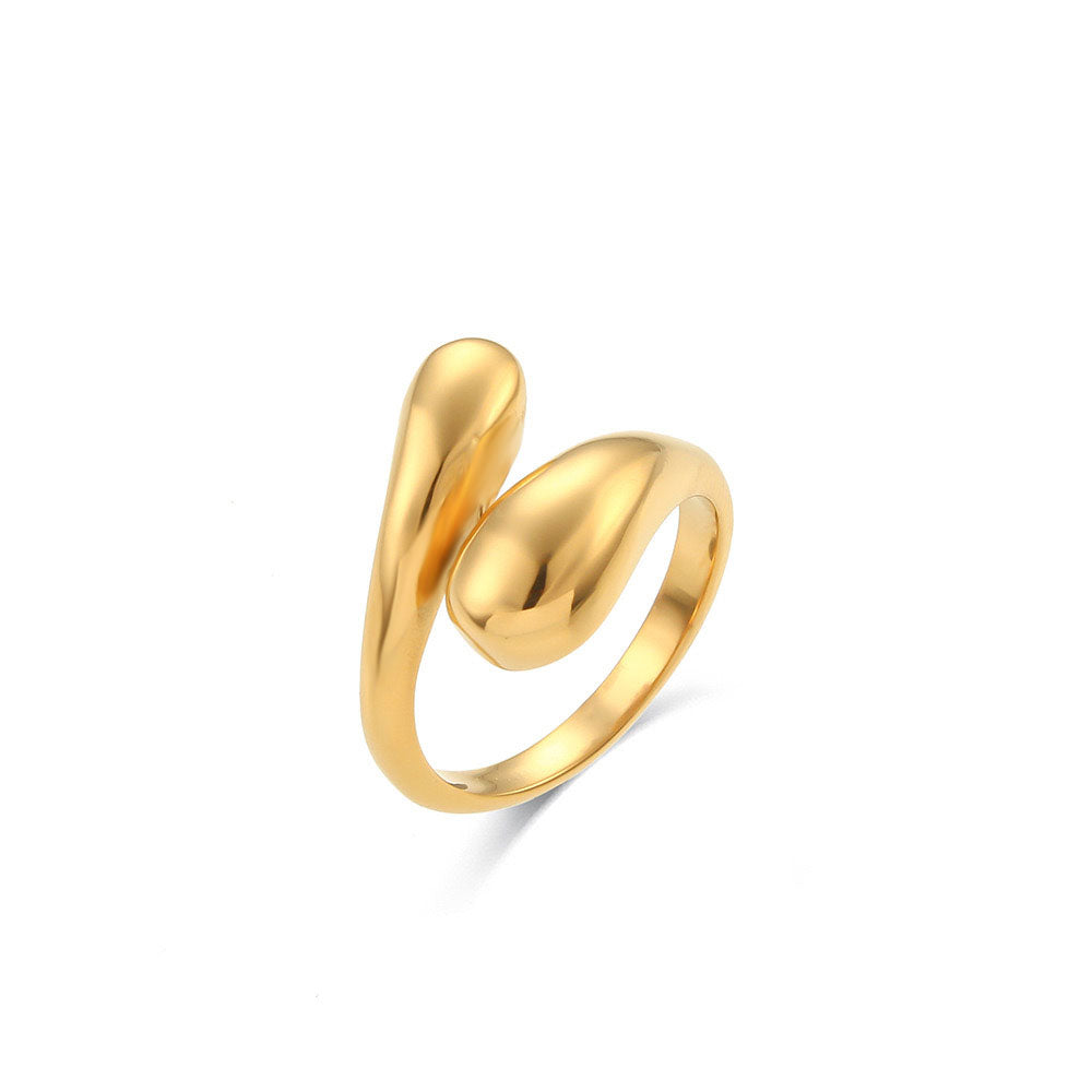 Duo Round Gold Ring