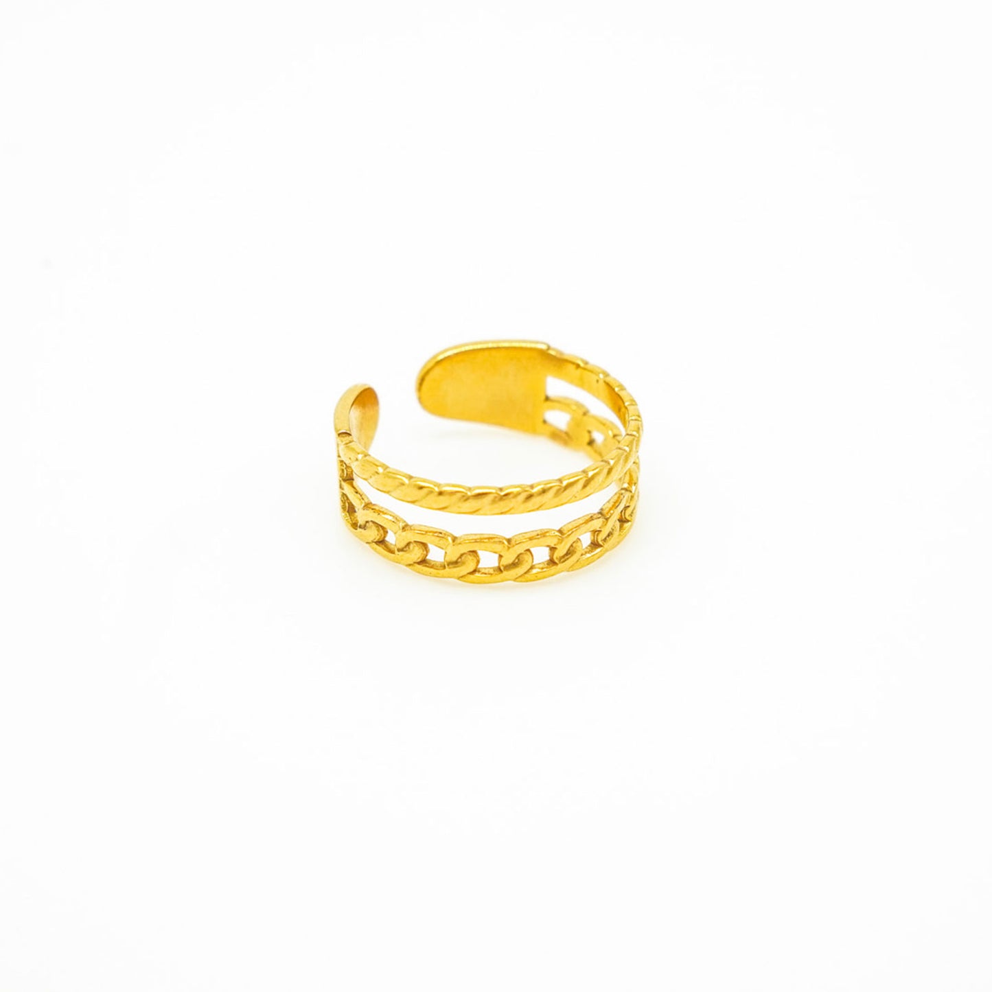 Layer Chain Gold Ring