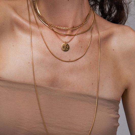 Layered Double Strand Liquid Gold Necklace