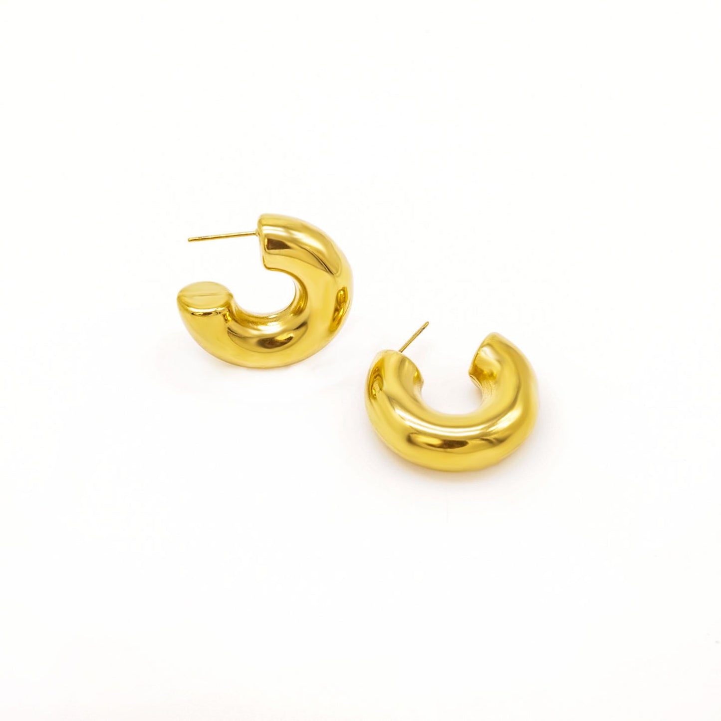 Crescent Gold Earrings