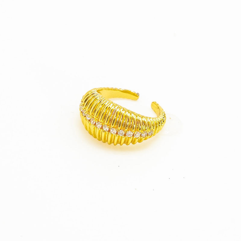 Diamond Croissant Gold Ring