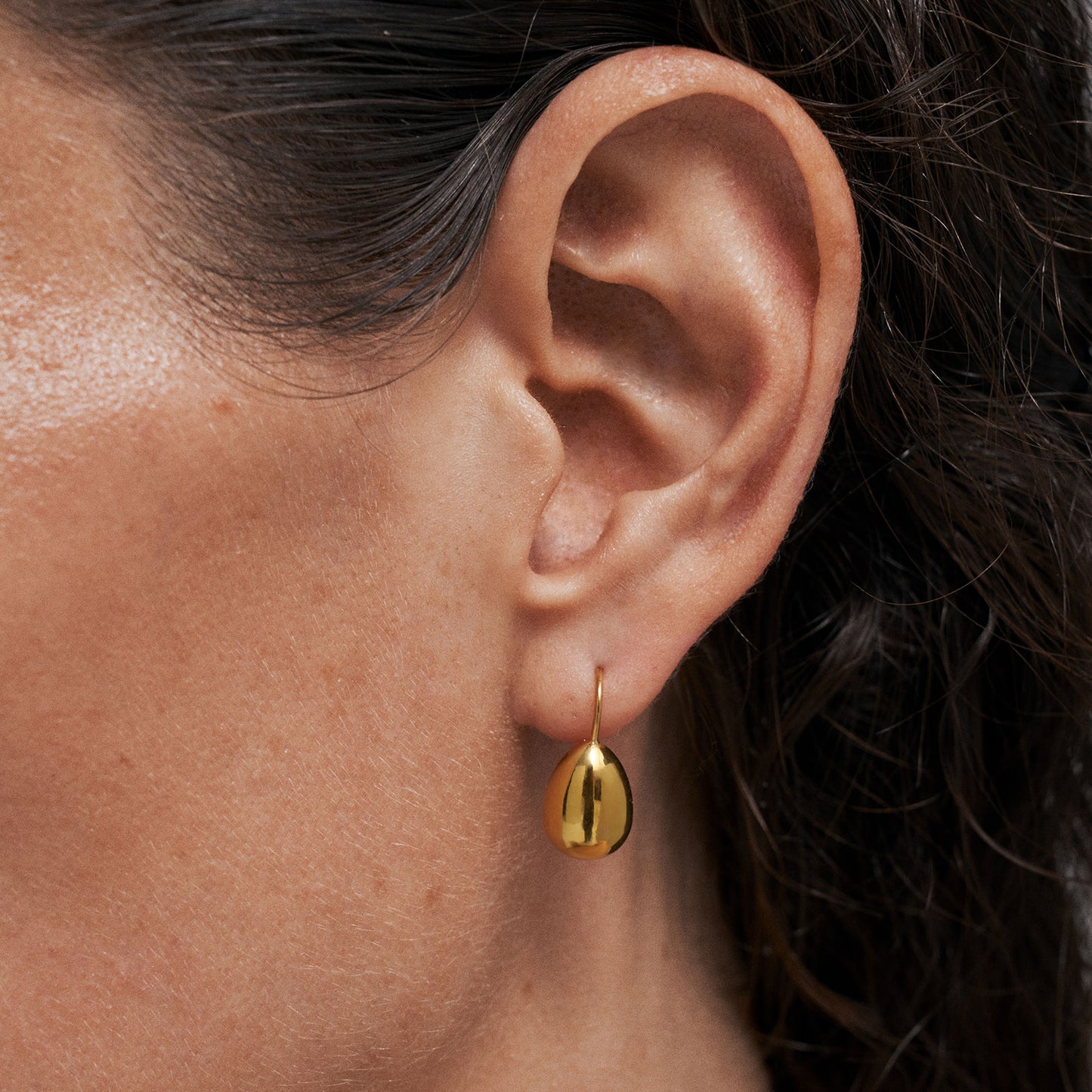 Teardrop Gold Earrings