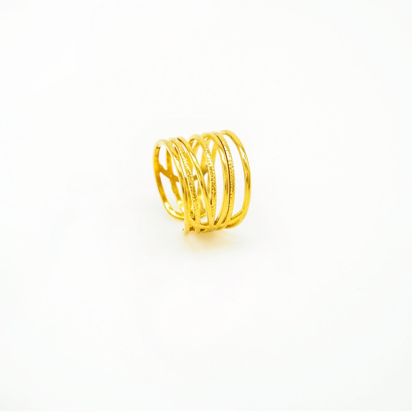 Pit Pattern Gold Ring Jewelry