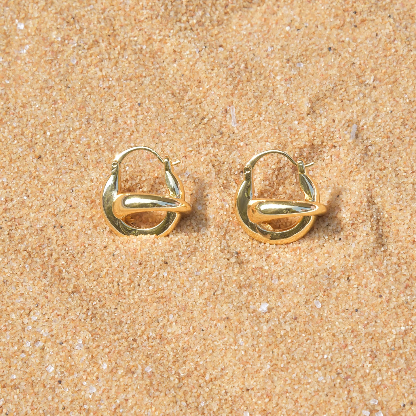 Classic Infinity Knot Gold Earrings