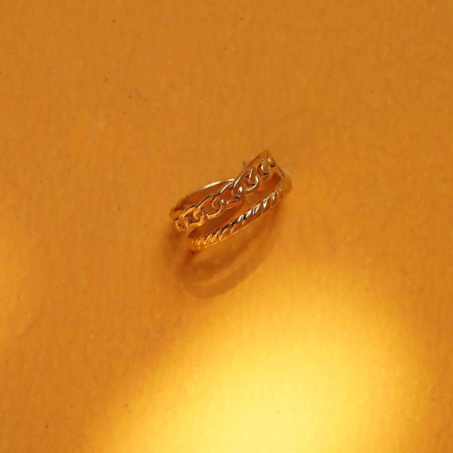 Layer Chain Gold Ring