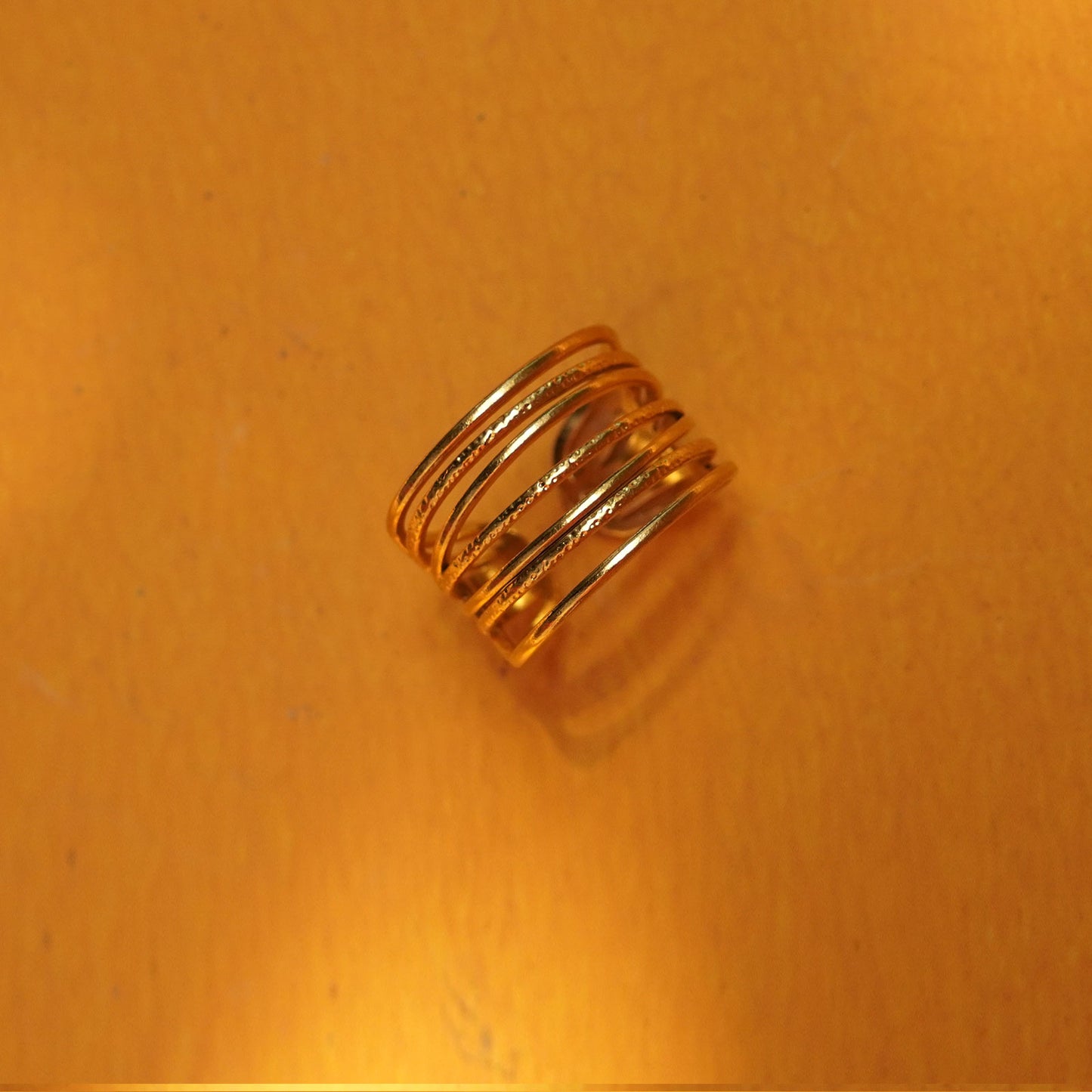 Pit Pattern Gold Ring Jewelry