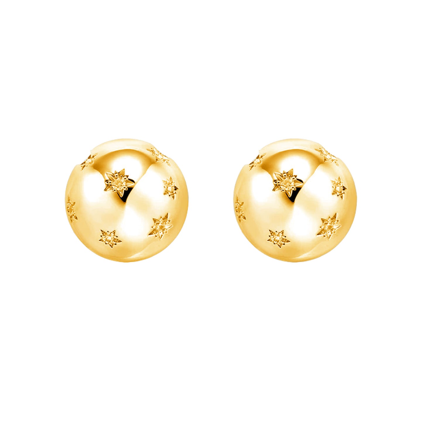 Star Cluster Gold Earrings